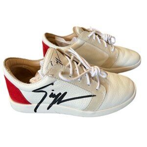Giuseppe Zanotti signature white red sneakers size6.5